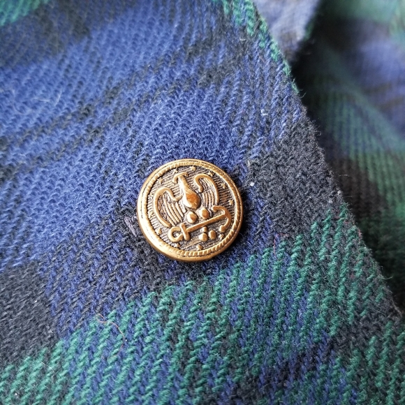 Green and Blue Plaid Women's Jacket - Picture 5 of 8